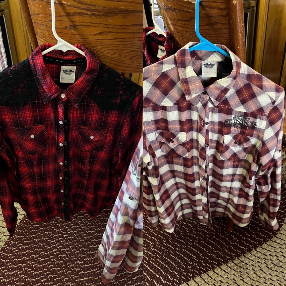 Harley Davison plaid shirts 2